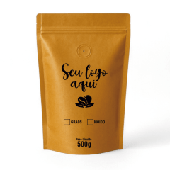 Embalagem para Café Stand Up Kraft 500g Personalizado