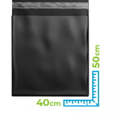 Envelope Plástico Correio Preto 40x50