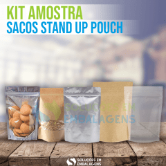 kit Amostra Sacos Stand Up Pouch