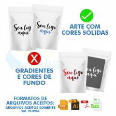 Saco Stand Up Pouch Personalizado Branco 12x17