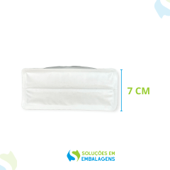 Embalagem Box Pouch Branca 13x26,5+7,5 com Zip Lock 