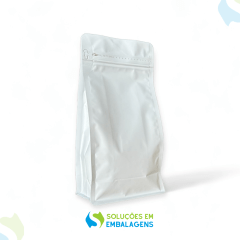 Embalagem Box Pouch Branca 15x32,5+9,5 com Zip Lock 