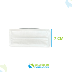 Embalagem Box Pouch Branca 15x32,5+9,5 com Zip Lock 