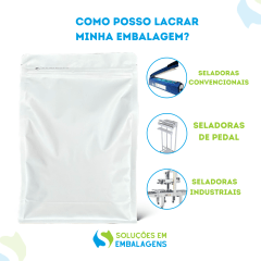 Embalagem Box Pouch com Visor Preta 16x24+7 com Zip Lock 