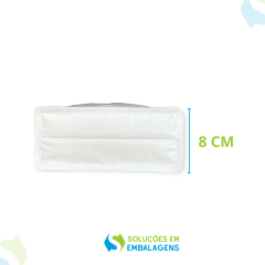 Embalagem Box Pouch com Visor Branca 18x28+8 com Zip Lock 