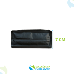 Embalagem Box Pouch com Visor Preta 14x24+7 com Zip Lock  