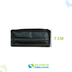 Embalagem Box Pouch com Visor Preta 16x24+7 com Zip Lock 