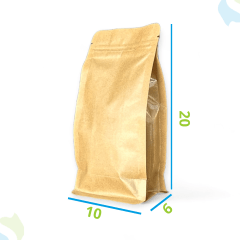 Embalagem Box Pouch Kraft 10x20+6 com Zip Lock 