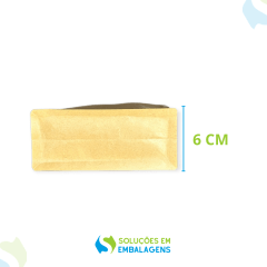 Embalagem Box Pouch Kraft com Janela 10x20+6 com Zip Lock 