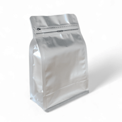 Embalagem Box Pouch Prata 13x20+7 com Zip Lock