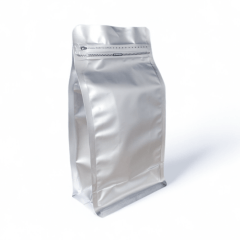 Embalagem Box Pouch Prata 13x26+7 com Zip Lock