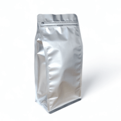 Embalagem Box Pouch Prata 15x32+9 com Zip Lock