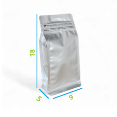 Embalagem Box Pouch Prata 9x18+5 com Zip Lock