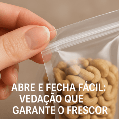 Embalagem Saco Box Pouch Transparente com Zip 10x20+8