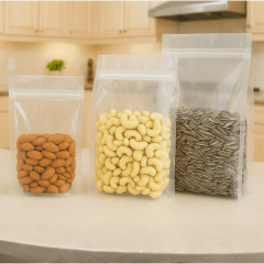 Embalagem Saco Box Pouch Transparente com Zip 10x20+8