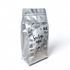 Embalagem Box Pouch Prata 15x32+9 com Zip Lock Personalizado