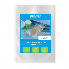 Embalagem Saco á Vácuo Ranhuras 20x25