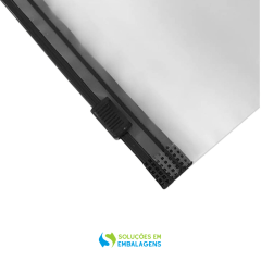 Saquinho Shein Transparente Fosco 25x35 com Zip Trilho
