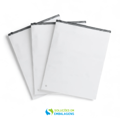 Saquinho Shein Transparente Fosco 25x35 com Zip Trilho