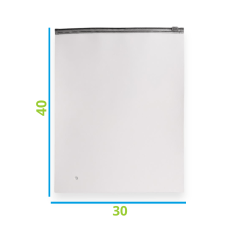 Saquinho Shein Transparente Fosco 30x40 com Zip Trilho