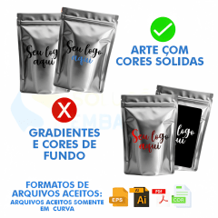 Saco Stand Up Pouch Personalizado Metalizado 12x19,5