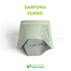 Stand Up Pouch Branco Fosco com Zíper 21x30cm